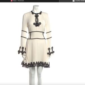 Jonathan Simkhai mini dress size 4 with embroidered accents